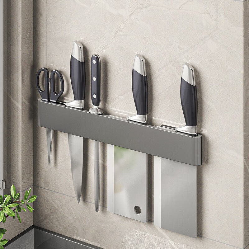Premium Wand-Messerhalter aus Carbonstahl – stilvoll, sicher & platzsparend