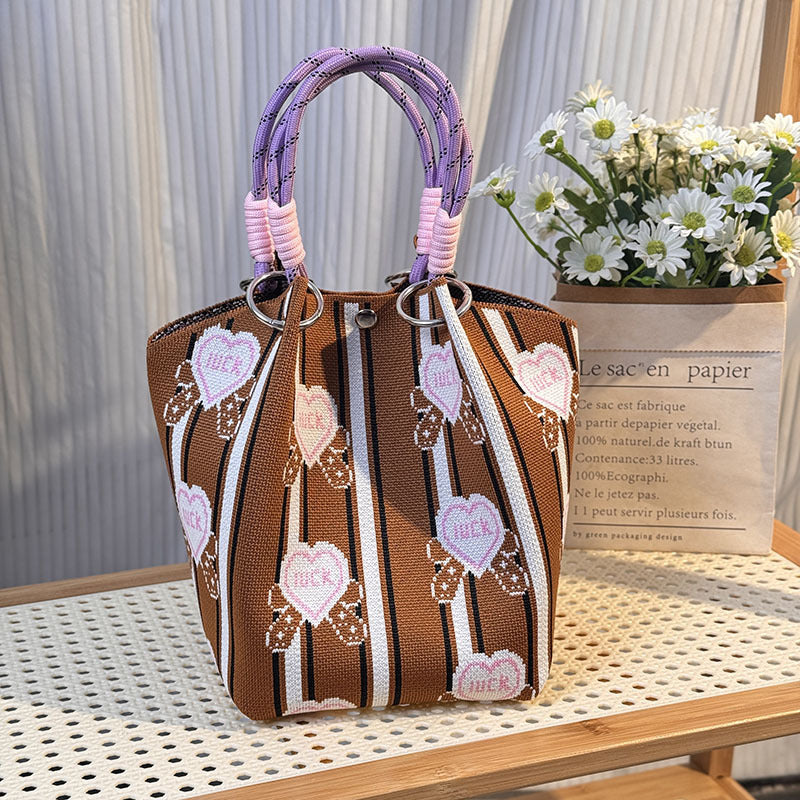 Strick-Handtasche in vielen Designs – geräumig & modern