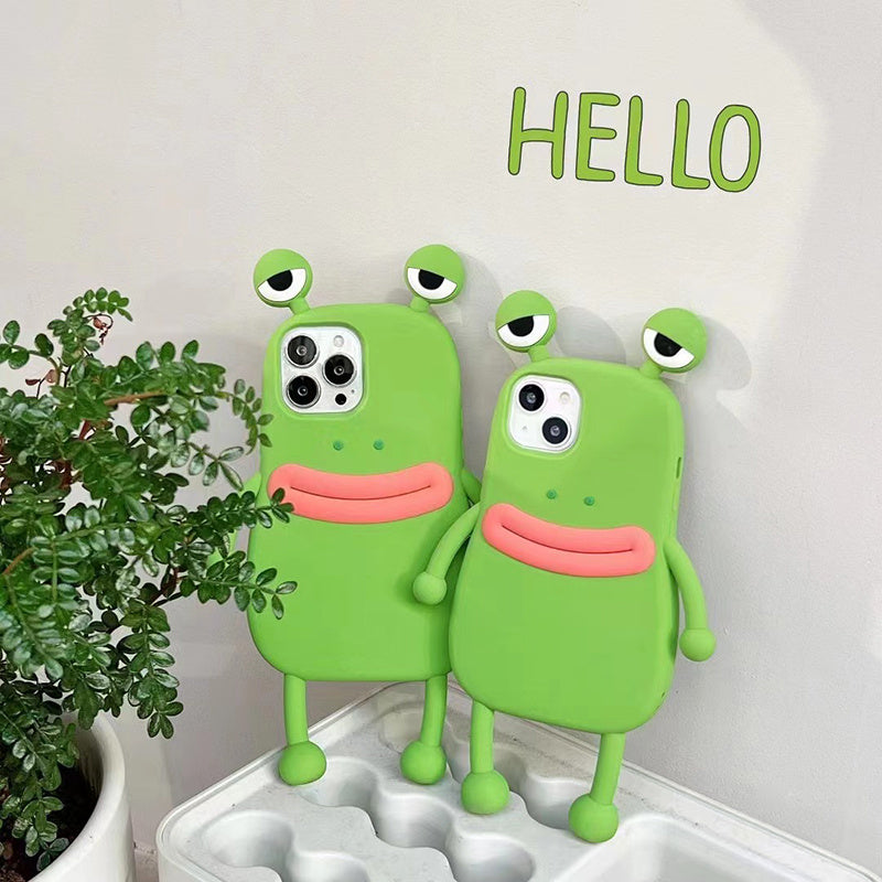 3D Cartoon Handyhülle – Kawaii Frosch Design für viele iPhone-Modelle