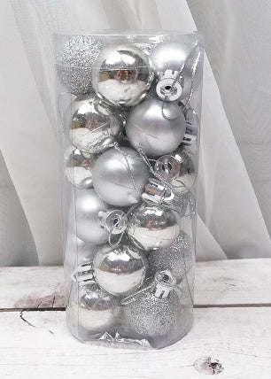 Weihnachtskugeln – 24er Set in 6 cm, matt & glänzend