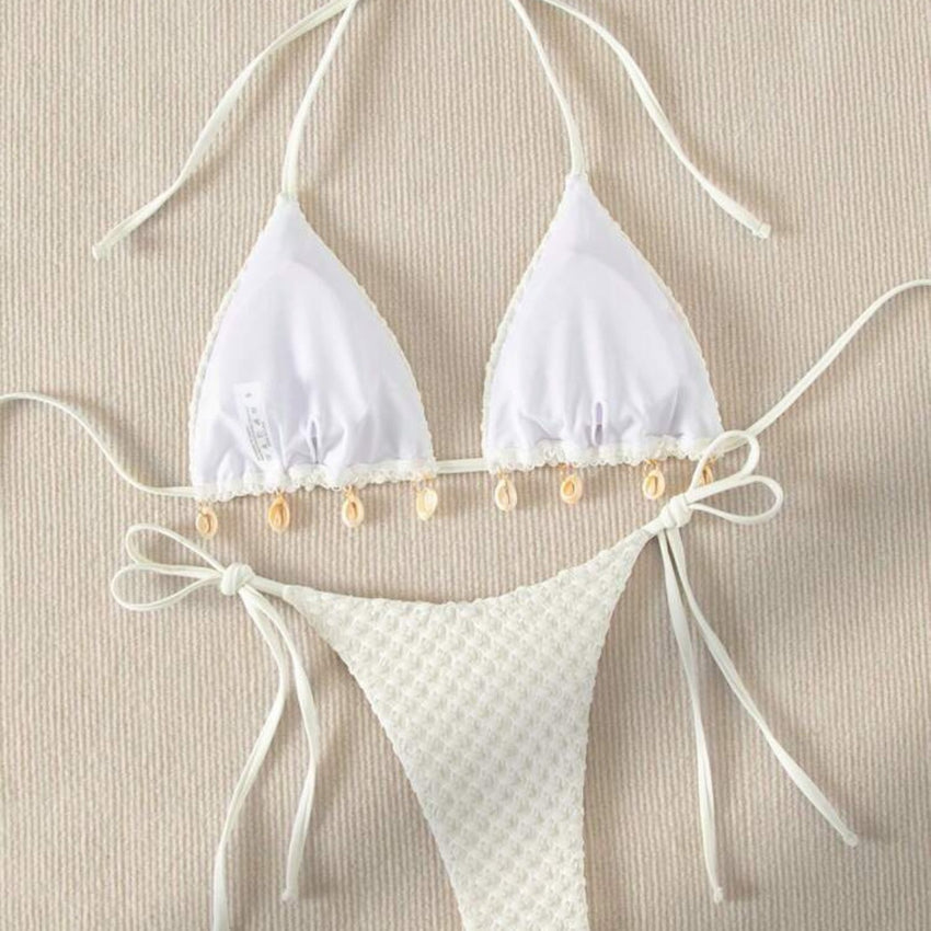Damen Bikini – elegantes Split-Swimsuit Set in Schwarz oder Weiß
