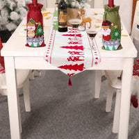 Weihnachts-Tischläufer aus Baumwolle & Leinen – festlich bestickt