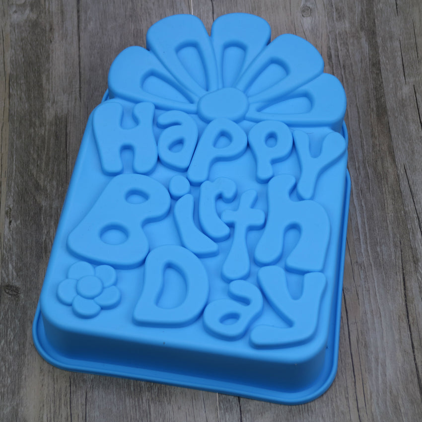 Silikon-Backform „Happy Birthday“ – für besondere Geburtstagskuchen