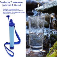 Outdoor Wasserfilter-Strohhalm – sauberes Trinkwasser jederzeit & überall