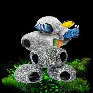 Aquarium-Dekoration „Steinoptik mit Höhlen“ – natürliche Verstecke für Fische & Garnelen