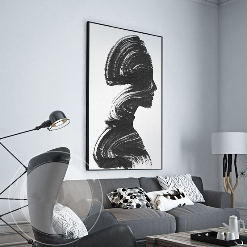 Abstrakte Wohnzimmer-Dekoration – Modern & stilvoll