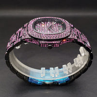 Hip-Hop Armbanduhr mit Vollbesatz – auffällig & einzigartig