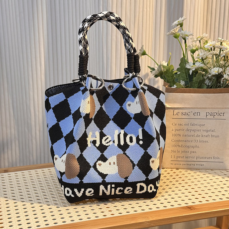 Strick-Handtasche in vielen Designs – geräumig & modern