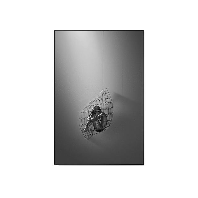 Abstrakte Wohnzimmer-Dekoration – Modern & stilvoll