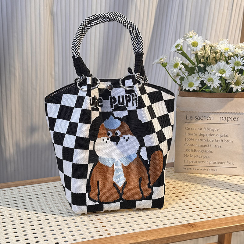Strick-Handtasche in vielen Designs – geräumig & modern