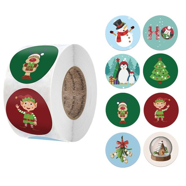 Weihnachts-Aufkleber 500 Stück – dekorativ & vielseitig