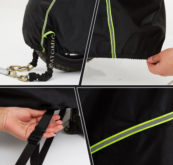 Dicke Motorradabdeckung – wasser- & UV-beständig mit Tasche