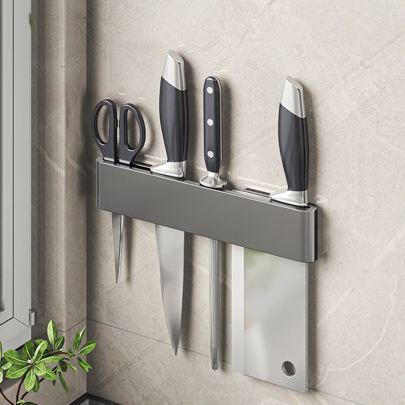Premium Wand-Messerhalter aus Carbonstahl – stilvoll, sicher & platzsparend