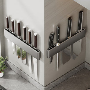 Premium Wand-Messerhalter aus Carbonstahl – stilvoll, sicher & platzsparend