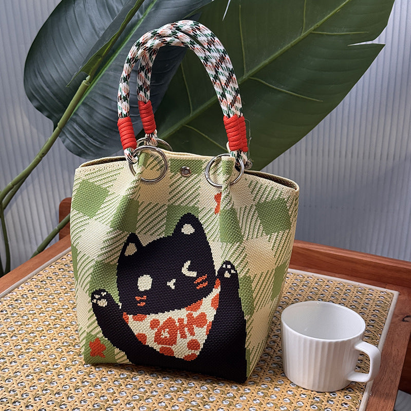Strick-Handtasche in vielen Designs – geräumig & modern