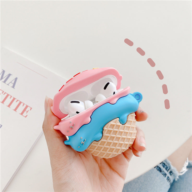 AirPods Schutzhülle – Katzen-Eis Cartoon Design