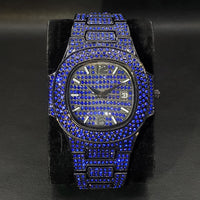 Hip-Hop Armbanduhr mit Vollbesatz – auffällig & einzigartig