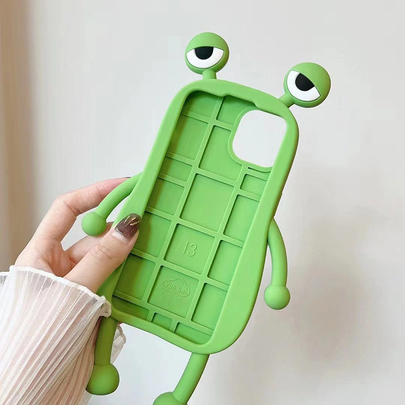 3D Cartoon Handyhülle – Kawaii Frosch Design für viele iPhone-Modelle