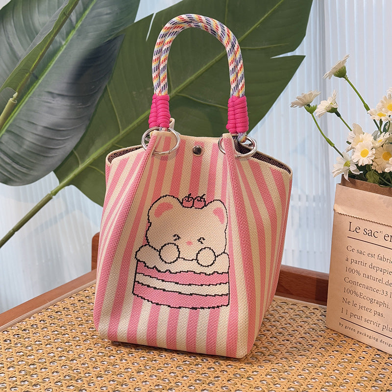 Strick-Handtasche in vielen Designs – geräumig & modern