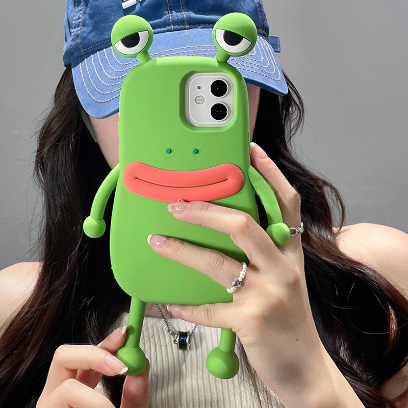 3D Cartoon Handyhülle – Kawaii Frosch Design für viele iPhone-Modelle
