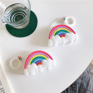 AirPods Schutzhülle – Regenbogen Wolke aus Silikon