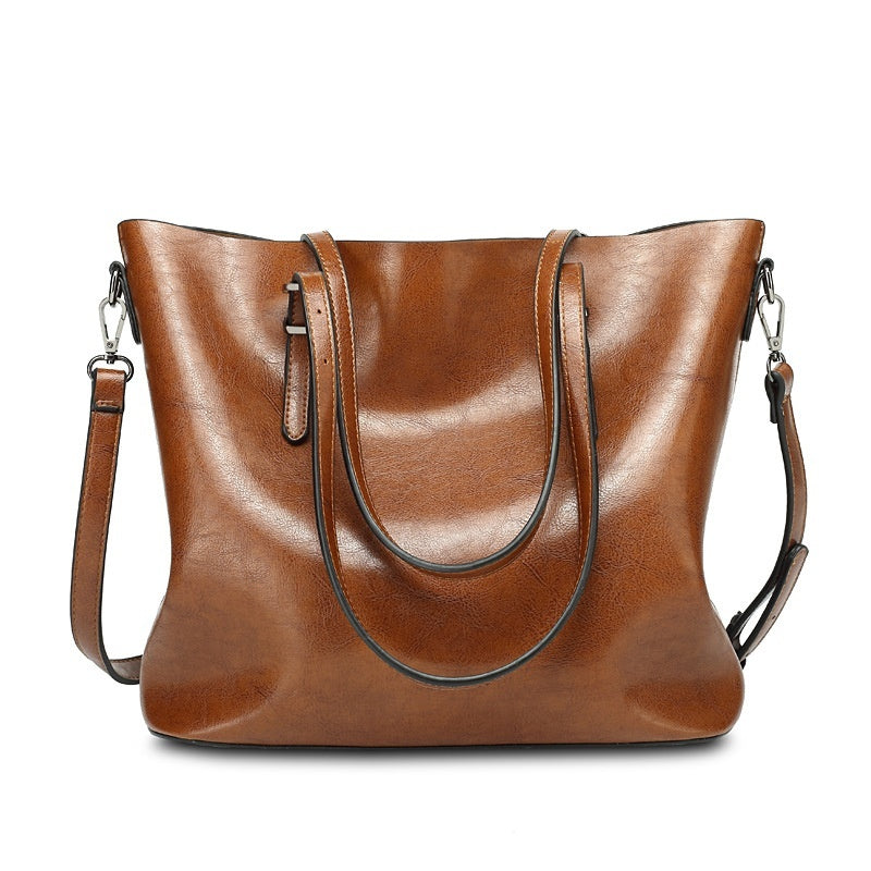 Retro Schultertasche in Pull-Up-Optik – elegant & vielseitig