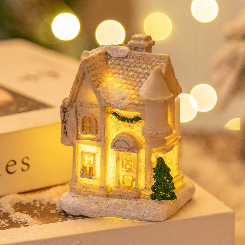 Weihnachtsdeko LED-Häuschen aus Harz – leuchtende Miniaturhäuser für festliche Stimmung