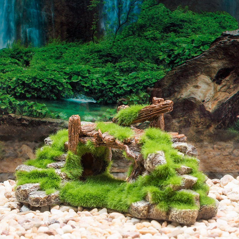 Aquarium-Deko Steinlandschaft – mit natürlicher Beflockung