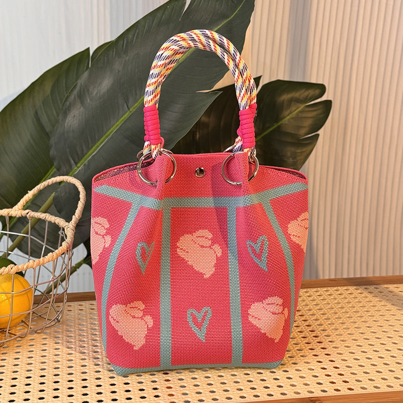 Strick-Handtasche in vielen Designs – geräumig & modern