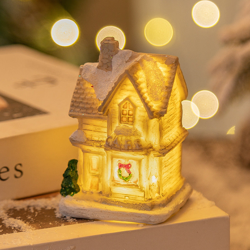Weihnachtsdeko LED-Häuschen aus Harz – leuchtende Miniaturhäuser für festliche Stimmung