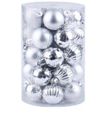 Weihnachtskugeln Set 34-teilig – stilvolle Baumdeko in verschiedenen Designs