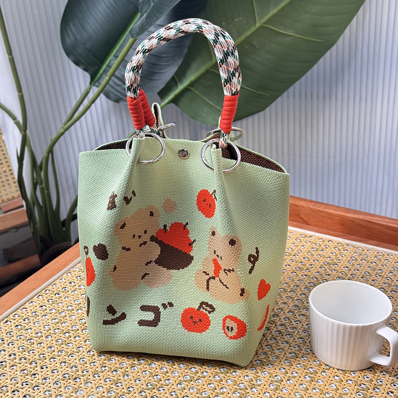 Strick-Handtasche in vielen Designs – geräumig & modern