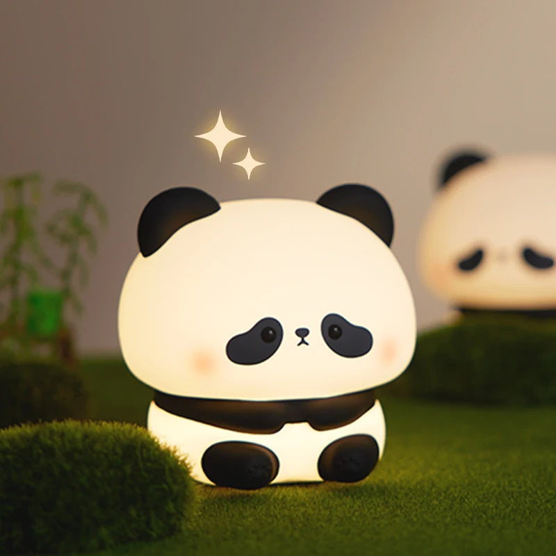 Panda Nachtlicht mit sieben Farbmodi – wiederaufladbar