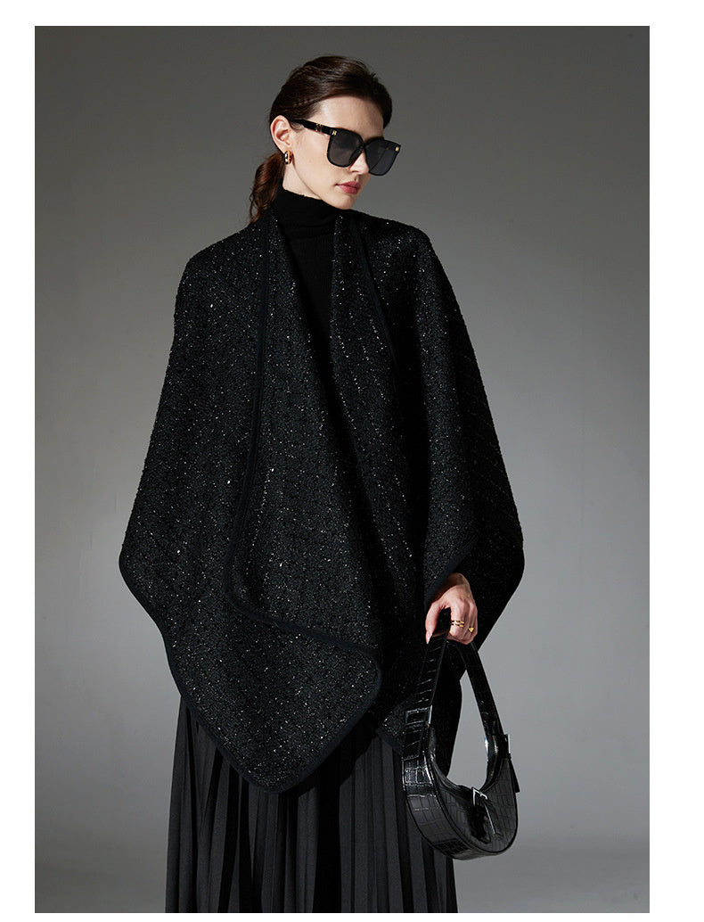 Eleganter Wollschal mit Pailletten – edler Glanz & zeitloser Stil