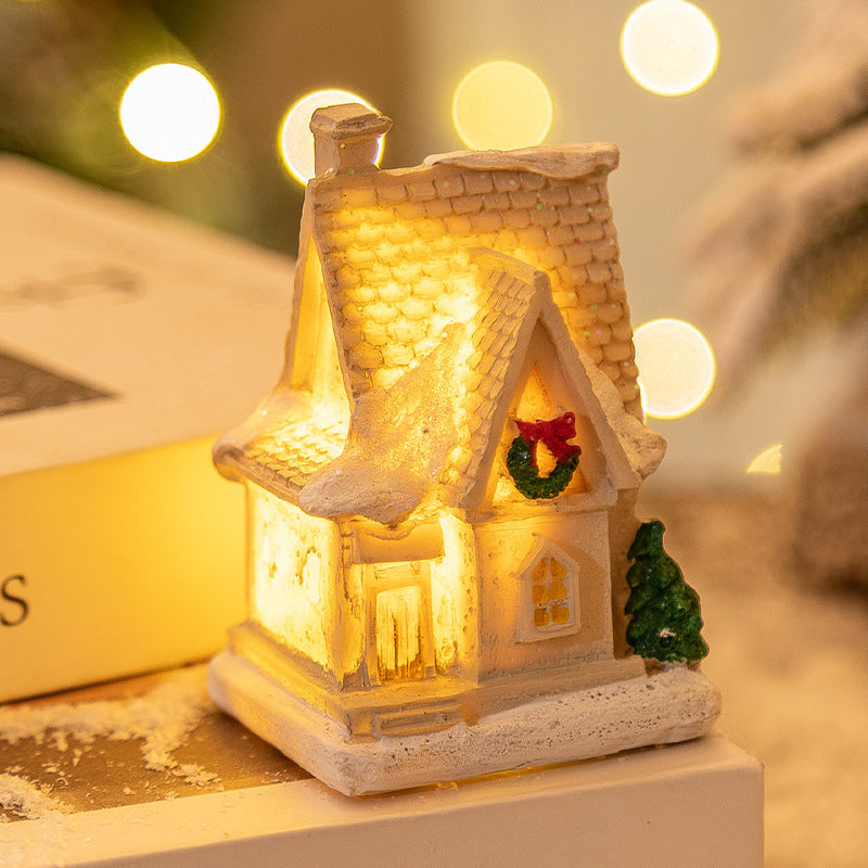 Weihnachtsdeko LED-Häuschen aus Harz – leuchtende Miniaturhäuser für festliche Stimmung