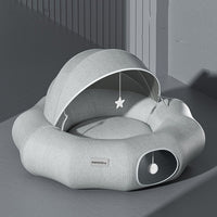 Luxuriöses Katzen-Tunnelbett – Komfort & Spielspaß