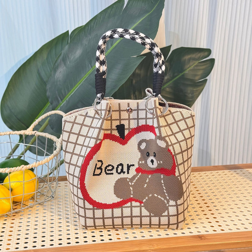 Strick-Handtasche in vielen Designs – geräumig & modern