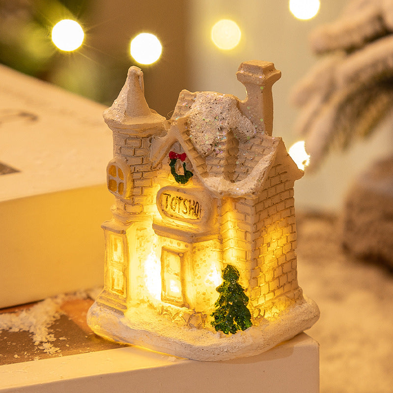Weihnachtsdeko LED-Häuschen aus Harz – leuchtende Miniaturhäuser für festliche Stimmung