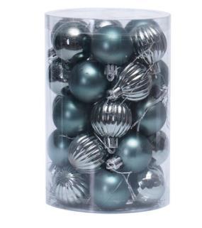Weihnachtskugeln Set 34-teilig – stilvolle Baumdeko in verschiedenen Designs