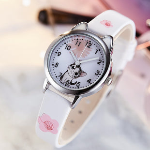 Kinder Armbanduhr mit Cartoon-Katzenmotiv – verspielt & robust