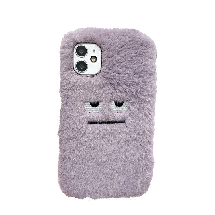 iPhone Hülle – Flauschiges Plüsch mit Emoticons