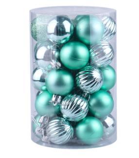 Weihnachtskugeln Set 34-teilig – stilvolle Baumdeko in verschiedenen Designs