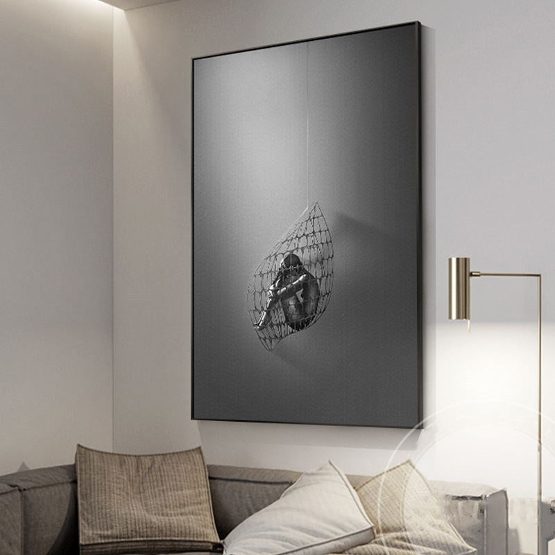 Abstrakte Wohnzimmer-Dekoration – Modern & stilvoll