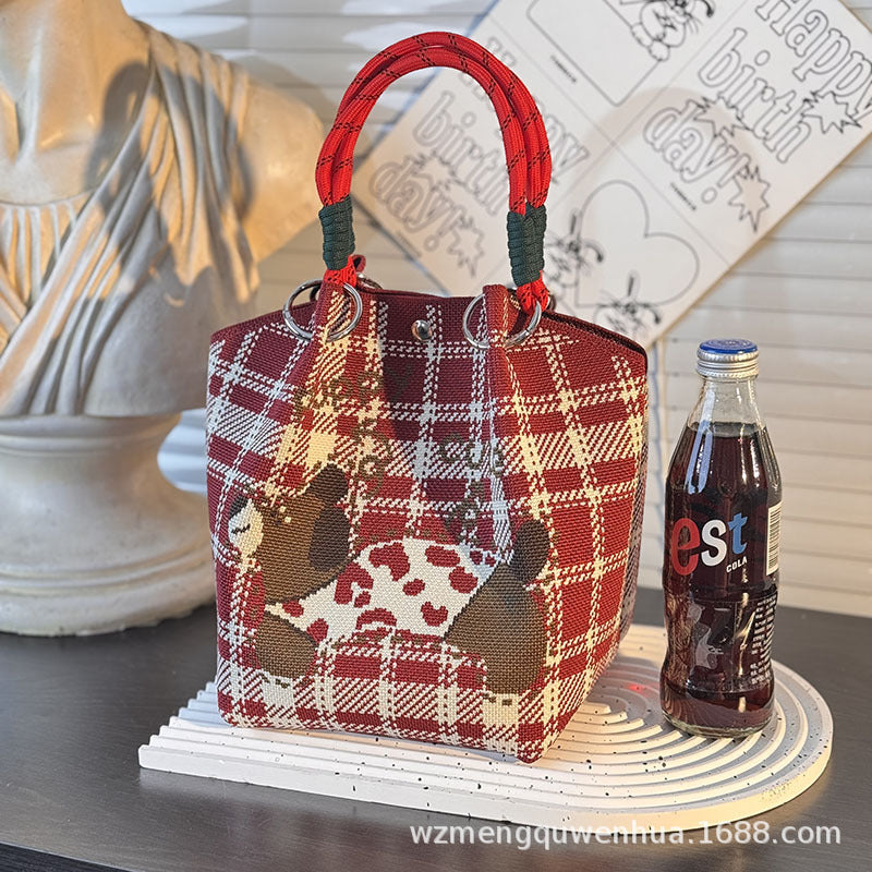 Strick-Handtasche in vielen Designs – geräumig & modern