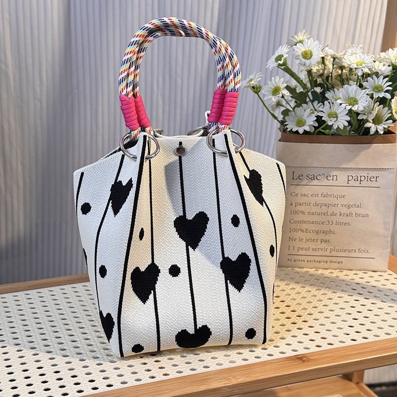 Strick-Handtasche in vielen Designs – geräumig & modern