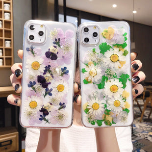 Epoxid-Handyhülle mit echten Blumen – für diverse iPhone-Modelle
