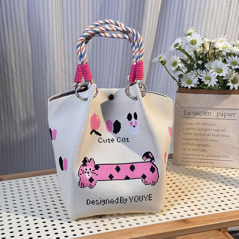 Strick-Handtasche in vielen Designs – geräumig & modern