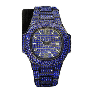 Hip-Hop Armbanduhr mit Vollbesatz – auffällig & einzigartig