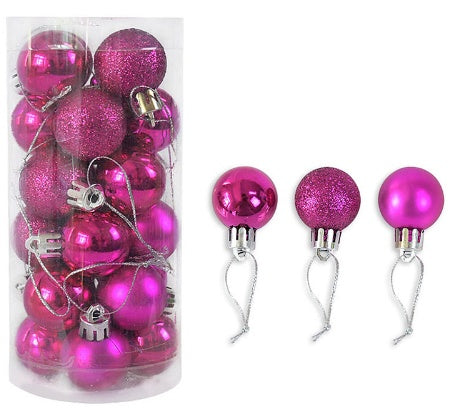 Weihnachtskugeln – 24er Set in 6 cm, matt & glänzend