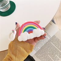 AirPods Schutzhülle – Regenbogen Wolke aus Silikon
